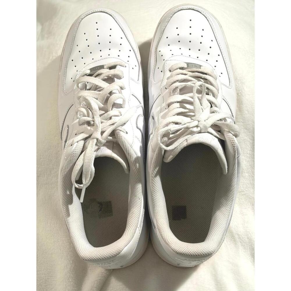 Nike Air Force 1 Low ’07 Triple White Leather Sneakers Size 16 Men CW-2288-111 - Picture 14 of 16